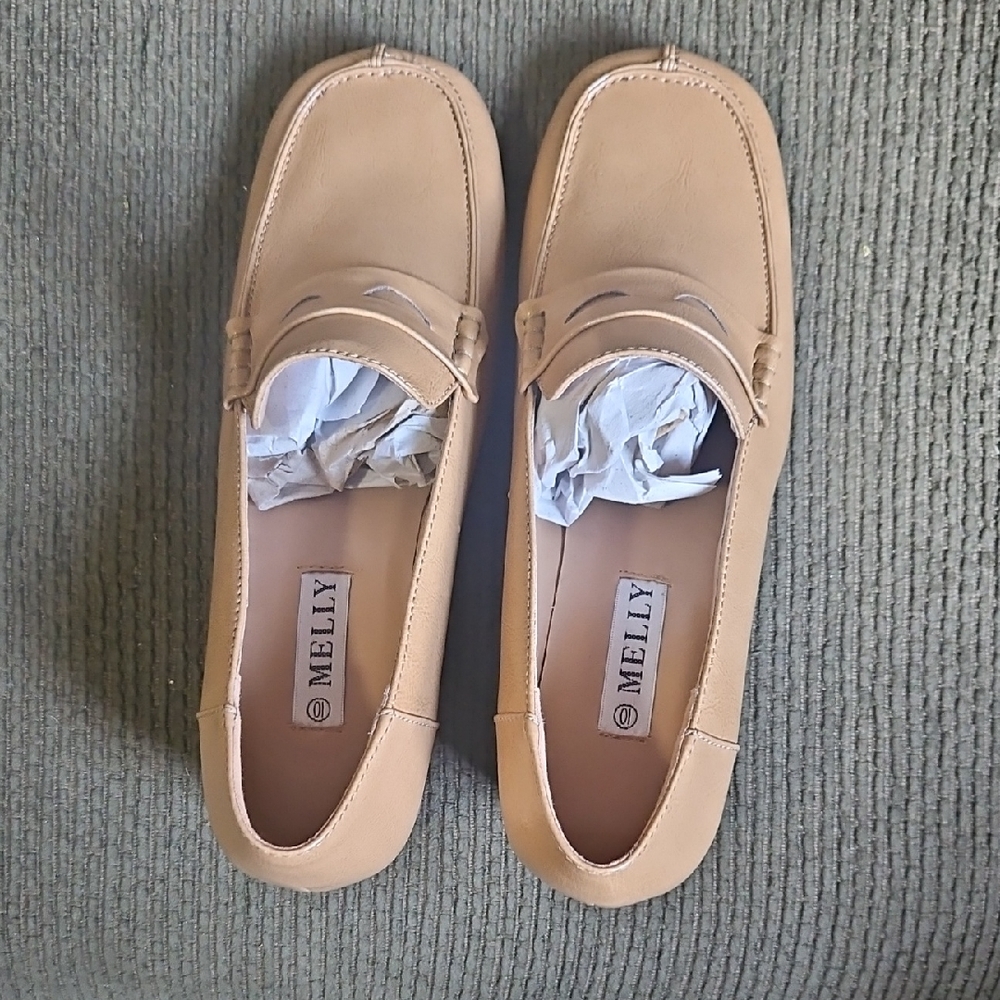 Women's Tan Loafers By Melly
